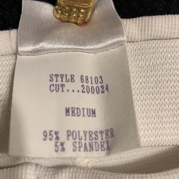 Y2K FREDERICK’S OF HOLLYWOOD WHITE SPANDEX PANT NEW SZ MEDIUM GO GO DANCER TALL - Picture 6 of 9